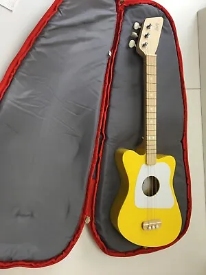 Loog Mini Acoustic Guitar For Children & Beginners W/Soft Case Yellow Pristine • $69.95