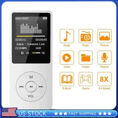 Bluetooth HiFi MP3 Player MP4 Media FM Radio Audio Recorder Music PortableGrAP • $13.29