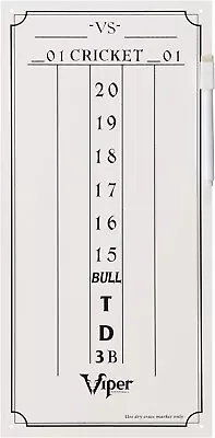 Viper Dry Erase Scoreboard Cricket And 01 Dart Games White • $28.20