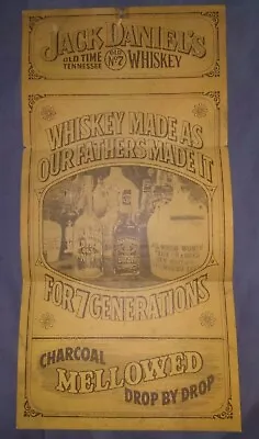 Vintage Jack Daniels Advertising Poster See Tear Rip Stored 30 Odd Years • $119.99