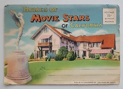 Homes Of Movie Stars Of California Postcard Set Will Rogers Charlie Chaplin • £12.53