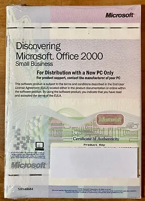 Microsoft Office 2000 Small Business Edition With 2 CD’s COA & Product Key • $16.95