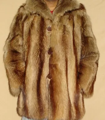 Men's Top Quality Raccoon Fur Jacket Size 38-40 FREE SHIPPING Excellent Conditio • $349.99