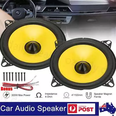 2x 4-Way Car Stereo Speakers 300W 4  Coaxial Audio Speaker Door Side Panel Mount • $25.99