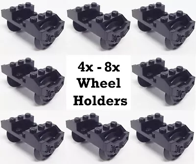 4x 8x LEGO Train Wheel RC Holder Bogie 38339 38340 Carriage 2878c01 Black Axle • $28