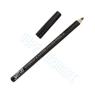 Saffron Waterproof Eyeliner Black Kohl Kajal Eye Liner Pencil Crayon 111 • £3.49