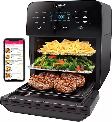 15.5Qt Air Fryer Rotisserie Oven X-Large Family Size Powerful 1800W 4 Rack Po • $417.81