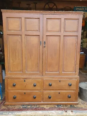 Georgian  Pine Housekeepers Cupboard / Linen Press • £1450