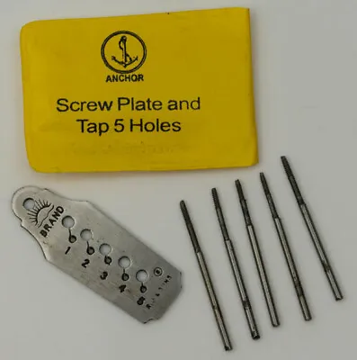 £6.95 • Buy Screw Tap Die Plate With 5 Taps & Dies Micro Mini Set Watchmakers Jewellers Tool