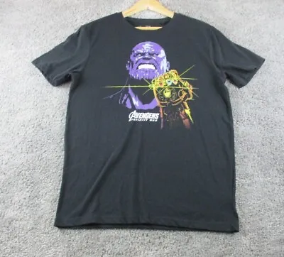 Thanos Avengers Infinity War T-Shirt Small Marvel ShortSleeve Round Neck Cotton • £12.34