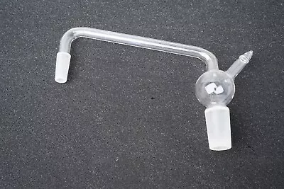 Pyrex Glass Joint 75° Angle Vacuum Distilling Adapter W/ Side Arm • $35