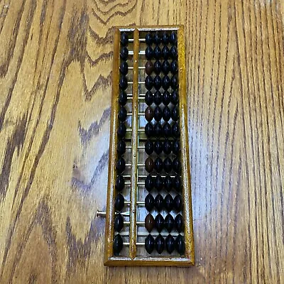 Wooden Chinese Abacus 13 Rods 65 Beads Calculator • $19.99