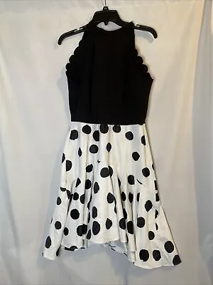 Plains And Prints Barbie Black & White Polka Dot Vintage Dress Medium Worn Once • $9.50