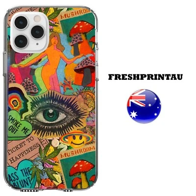 $17.95 • Buy Case Cover Silicone Cool Hippie Retro High Blunt Weed Psychedelic Vintage Shroom