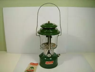 Vintage Floodlight Green Coleman 220f/228f Camping Lantern Two New Mantle 1966 • $59.99