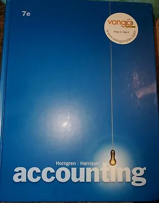 Accounting Horngren & Hartison 7th Edition Hardcover • $15.95