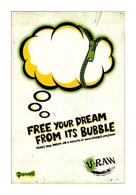 V Raw Free Your Dream Postcard. Advertising Energy Drink. 2007 Avant Card • $3.55