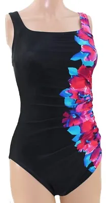 KIRKLAND Miraclesuit SWIMMING COSTUME Slimming Swimsuit U/W Shape Firm BLACK • £16.99