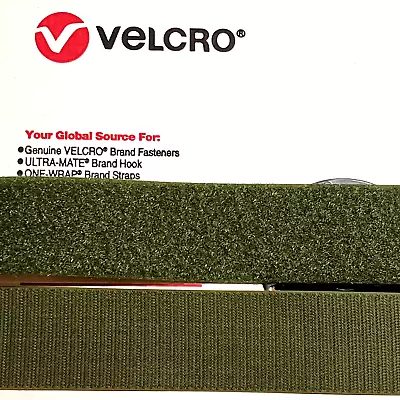 Velcro® Brand  2  MIL-SPEC Olive Green Hook And Loop Set -SEW-ON TYPE- 1 YARD • $13.95