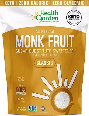 Monk Fruit Sweetener Classic - Non GMO - Gluten Free - Sugar Substitute - Koshe • $32.54