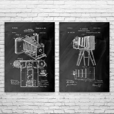 Vintage Camera Patent Prints Set Of 2 Camera Decor Photographer Gift Wall Art • £24.08