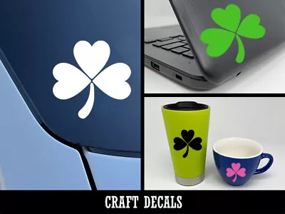 Three Leaf Clover Shamrock Craft Vinyl Decal Sticker • $3.99