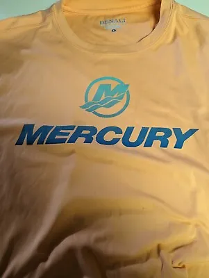Denali Mercury Marine Long Sleeve Fishing Shirt Tangerine W/MERCURY Logo Men's L • $14
