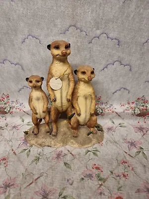 £7.99 • Buy Leonardo Collection Out Of Africa  Meerkats Family Ornament Statue Figure 10.5 