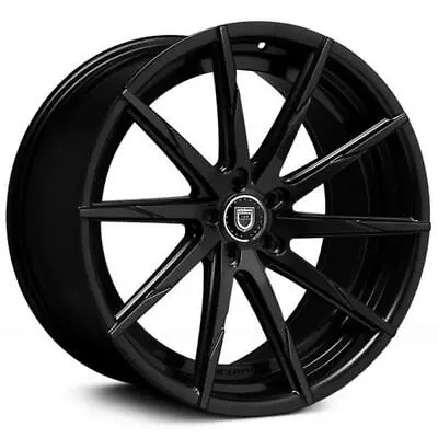 (4) 22  Staggered Lexani Wheels CSS-15 Gloss Black Rims (B41) • $2209