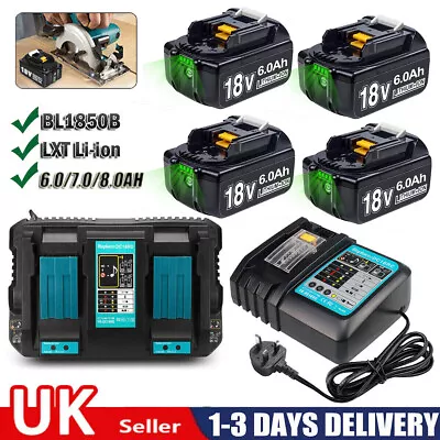 UK For Makita BL1860 BL1830 BL1850 BL1815 6.0Ah 18V Li-ion LXT Battery / Charger • £6.99