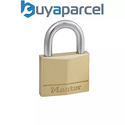 Master Lock 140EURD Solid Brass 40mm Padlock 4-Pin MLK140 • £8.96