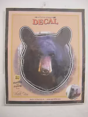 Big Game Hunting Black Bear Head 9  X 7  Cut To Shape Peel And Stick Decal New • $12.95