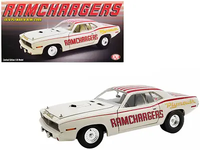 ACME 1:18 RAMCHARGERS 1970 Plymouth HEMI Barracuda Super Stock White A1806128 • $135.95
