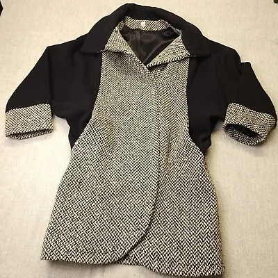 Vintage Country Pacer Coat Women's Sz 8 Sparkle Tweed Jacket Wool Snap Button • $17.33