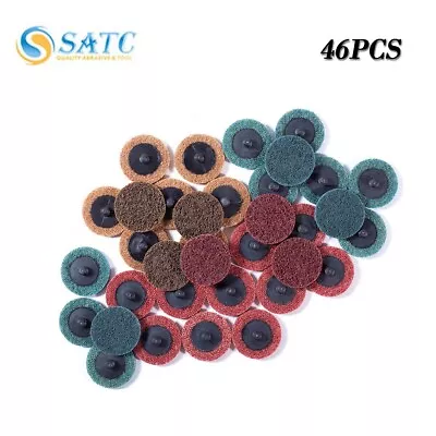 £14.29 • Buy 46Pcs 50mm 2  Type R Roll Lock Quick Change Discs Die Grinder Sanding Pads SATC