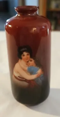 Vintage Antique German Bud Vase ? Snuff Bottle? Woman Child 3.5  Germany Marked  • $28