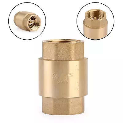 DN20 3/4  NPT In-Line Check Valve Brass Spring Loaded Inline 200PSI US O • $12.69