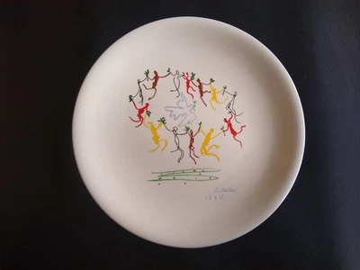 $74.95 • Buy PABLO PICASSO Limoges World Peace Dove Ceramic Art Porcelain Plate. 1961