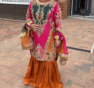 Mehndi Outfit Dress Indian Pakistani Asian Wedding Wear  • £120