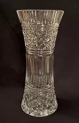 Rare VTG 1988 House Of Waterford Crystal Master Cutters 12  Tapered Vase Ireland • $349.99