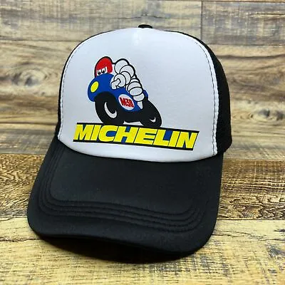 Michelin Mens Trucker Hat Black Snapback M38 Motorcycle Tires Motorsport Cap • $19.99