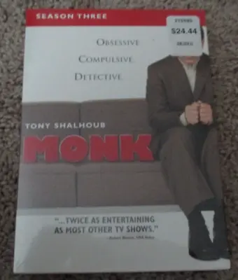 Monk Season 3 DVD 4-Disc Box Set New Sealed Tony Shaloub • $5.99