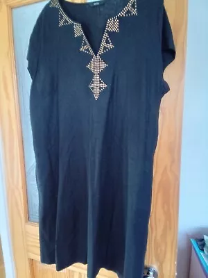 Black Linen Dress Size22 • £10