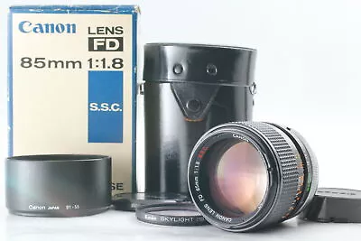 Boxed [MINT W/Hood] Canon FD 85mm F/1.8 S.S.C. SSC MF Portrait Lens From JAPAN • £422.54