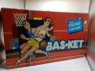 Vintage 1954 Cadaco Ellis BAS-KET Basketball Sports Classic Board Game 165 • $39.99