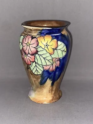 VINTAGE H&K TUNSTALL HANDPAINTED 'PRIMULA' TULIP STYLE GLAZED VASE SIGNED 11cm • £24.50