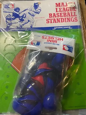 Major League Baseball Standings Board W/Helmets NEW Free Shipping • $39.50