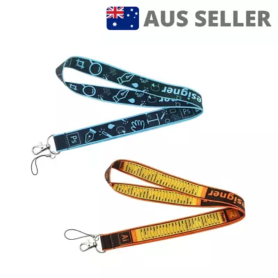 Designer Illustrator Creative Lanyard Key ID Badge Card Holder Christmas Gift • $9.90