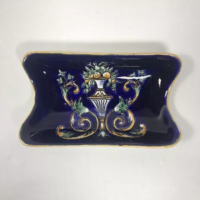 £39.99 • Buy FAIENCERIE DE GIEN FRANCE RENAISSANCE FOND BLEU MYTHOLOGICAL Trinket Dish