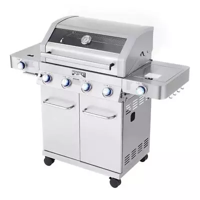 Monument Grills Propane Gas Grill 6-Burner With Side/Sear Burner + LED Controls • $555.74